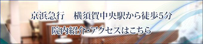 京浜急行　横須賀中央駅から徒歩4分院内紹介・アクセスはこちら